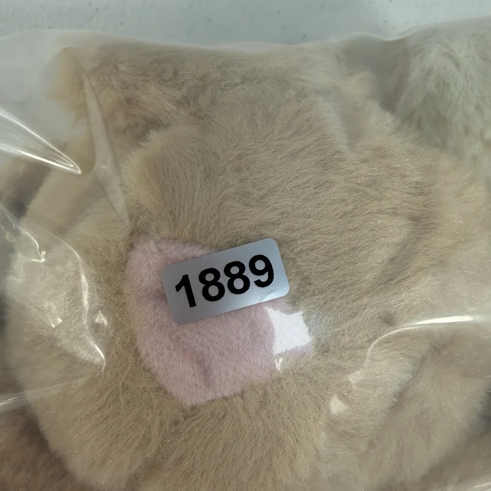 Kellytoy Luxe Bunny Rabbit Plush Security Blanket Tan Lovey Crinkle Easter Plush